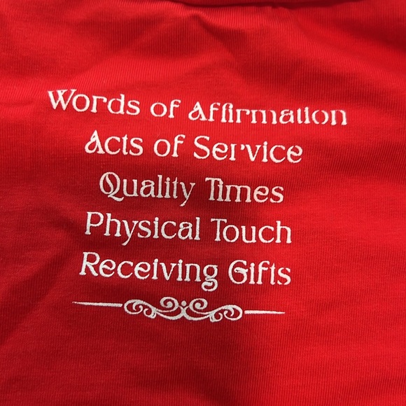 Princess Polly red “love languages” baby tee - Picture 4 of 5